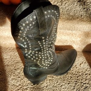 Reba Biker Studded Cowboy Boots